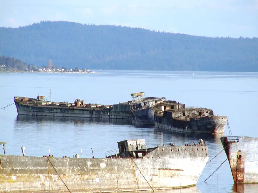Powell River Breakwall concrete ships abandoned ships around the world in Canada