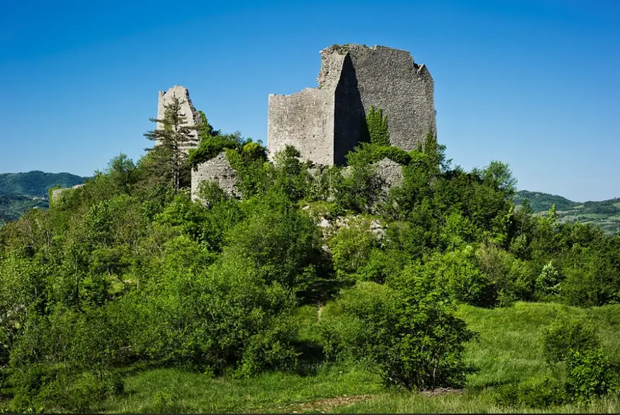 a holy roman era castle left abandoned.